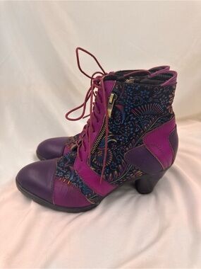 Metcandy "Timeless Grace" Floral Ankle Boots Size 39